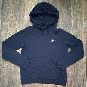 Women’s-NIKE-High Neck Navy Blue Sweatshirt-M